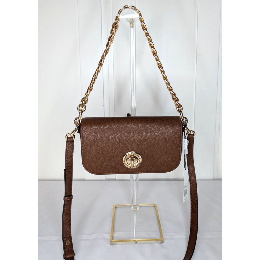 Marc Jacobs DTM Turnlock Shoulder Bag - Cognac Leather, Gold Chunky Chain, NWT